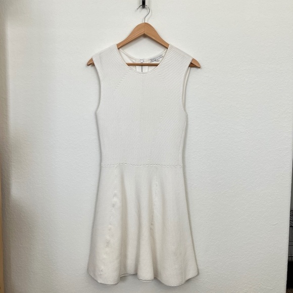 Rebecca Minkoff White Dress Fit and Flare Size Medium - Picture 1 of 5